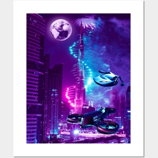 Retro City Synthwave 2077 Posters and Art